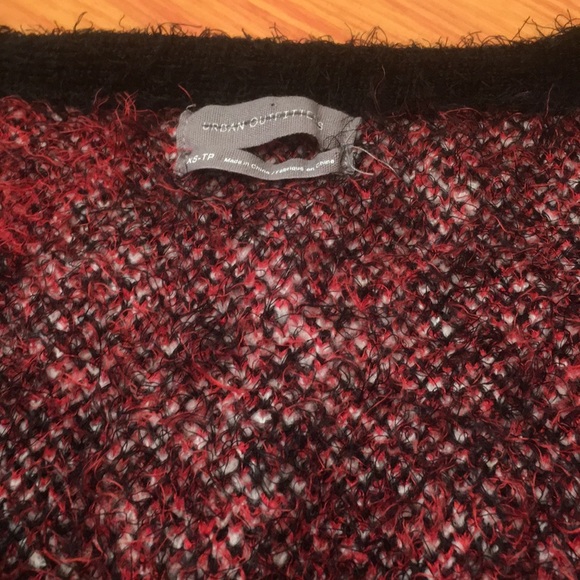 Urban Outfitters Floral Fuzzy Buttoned Hi-Low oversized Sweater Cardigan Sz.XS - Picture 10 of 14